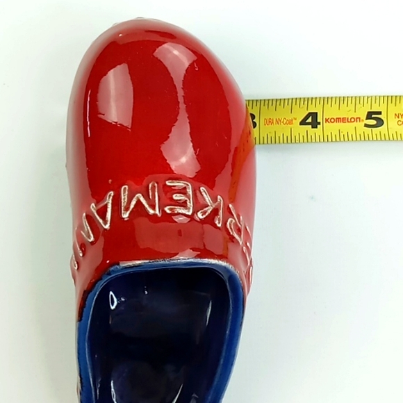 Vintage Berkemann Advertisement Clog Ashtray Red/Navy - Picture 10 of 11